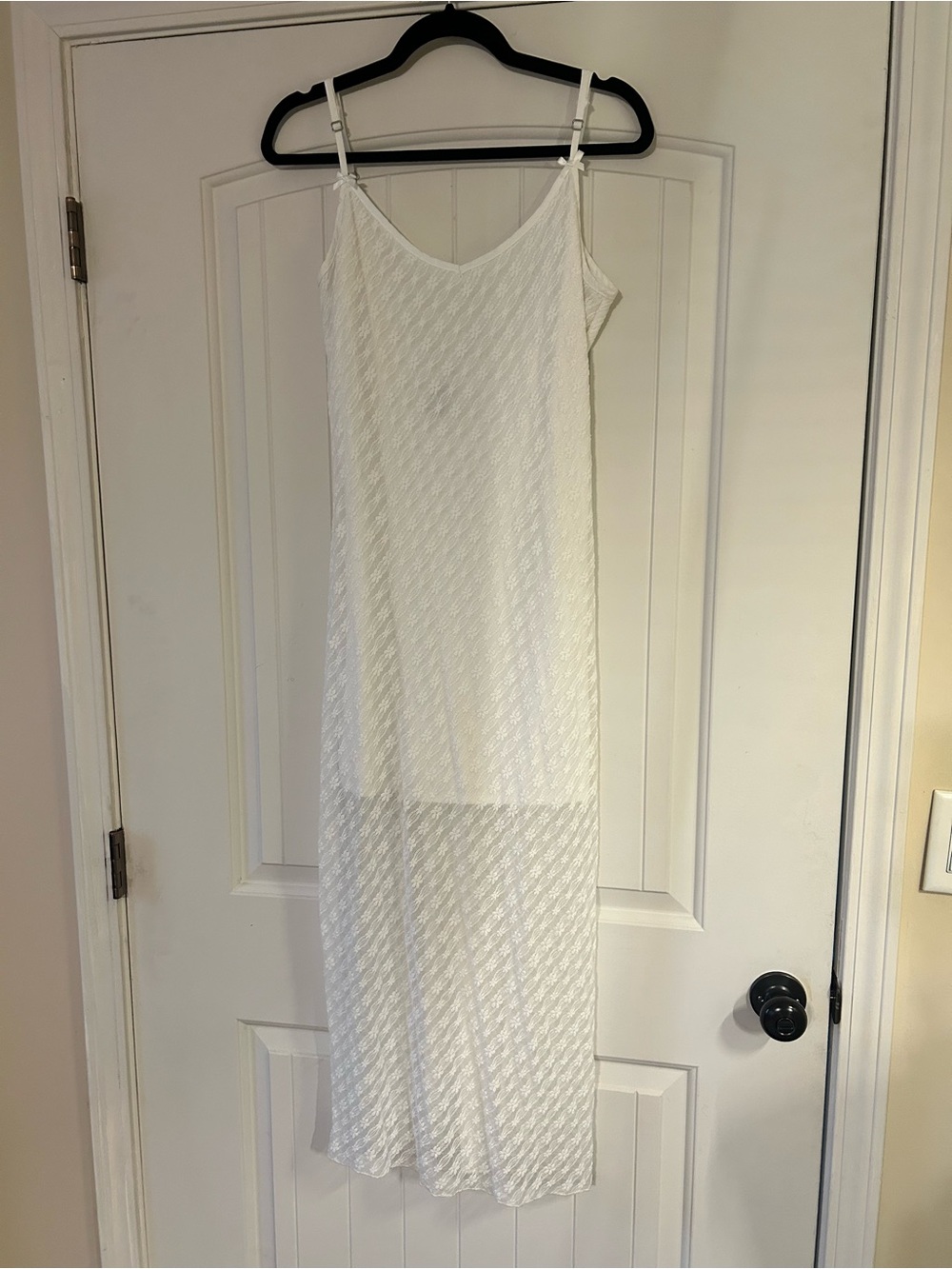 wild fable White Midi Slip Dress with Adjustable Straps